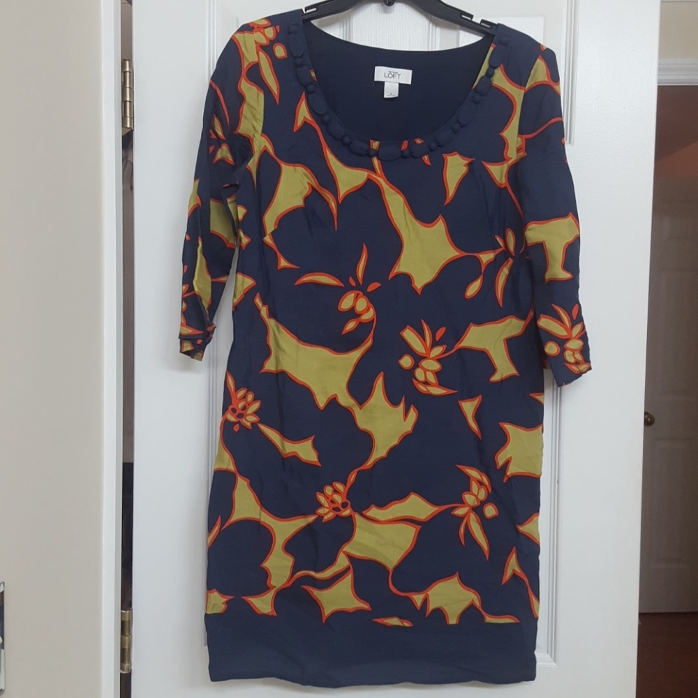 Ann Taylor Loft Printed Shift Dress